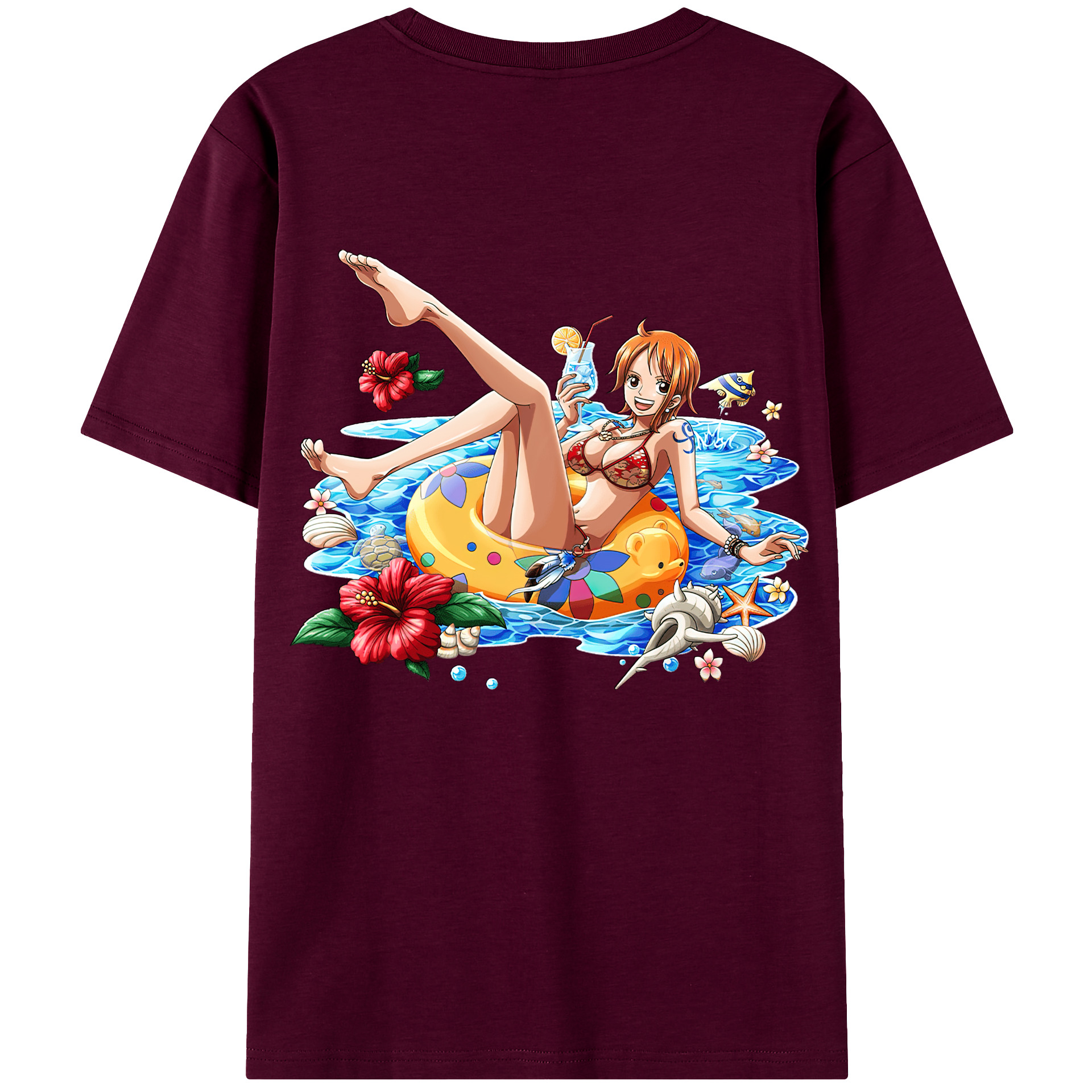 （画像用） ワンピース ナミ ONE PIECE Nami レディース半袖Tシャツ(バックプリント)